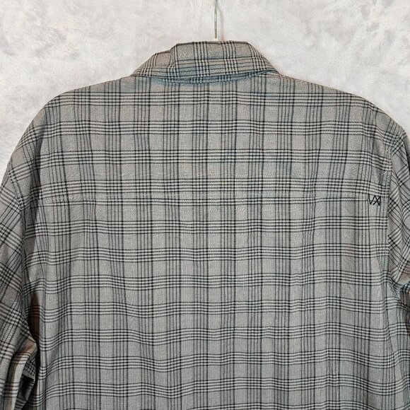 5.11 Tactical Gray Plaid Mens L Long Sleeve Snap close Shirt business casual - Picture 11 of 13